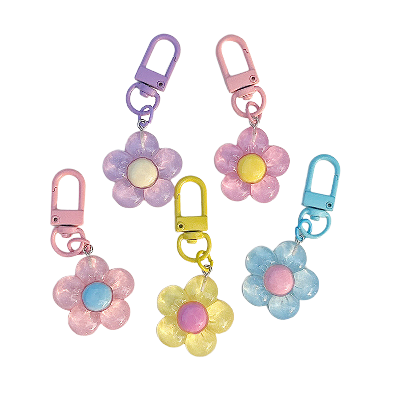 Supply Florist - Cute Flower Keychains for Women Clear