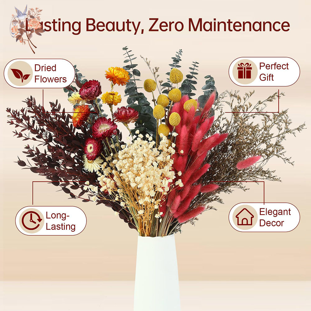 Dried Flowers Bulk Set 7 Kinds - Florist Supply Bulk recension och pris