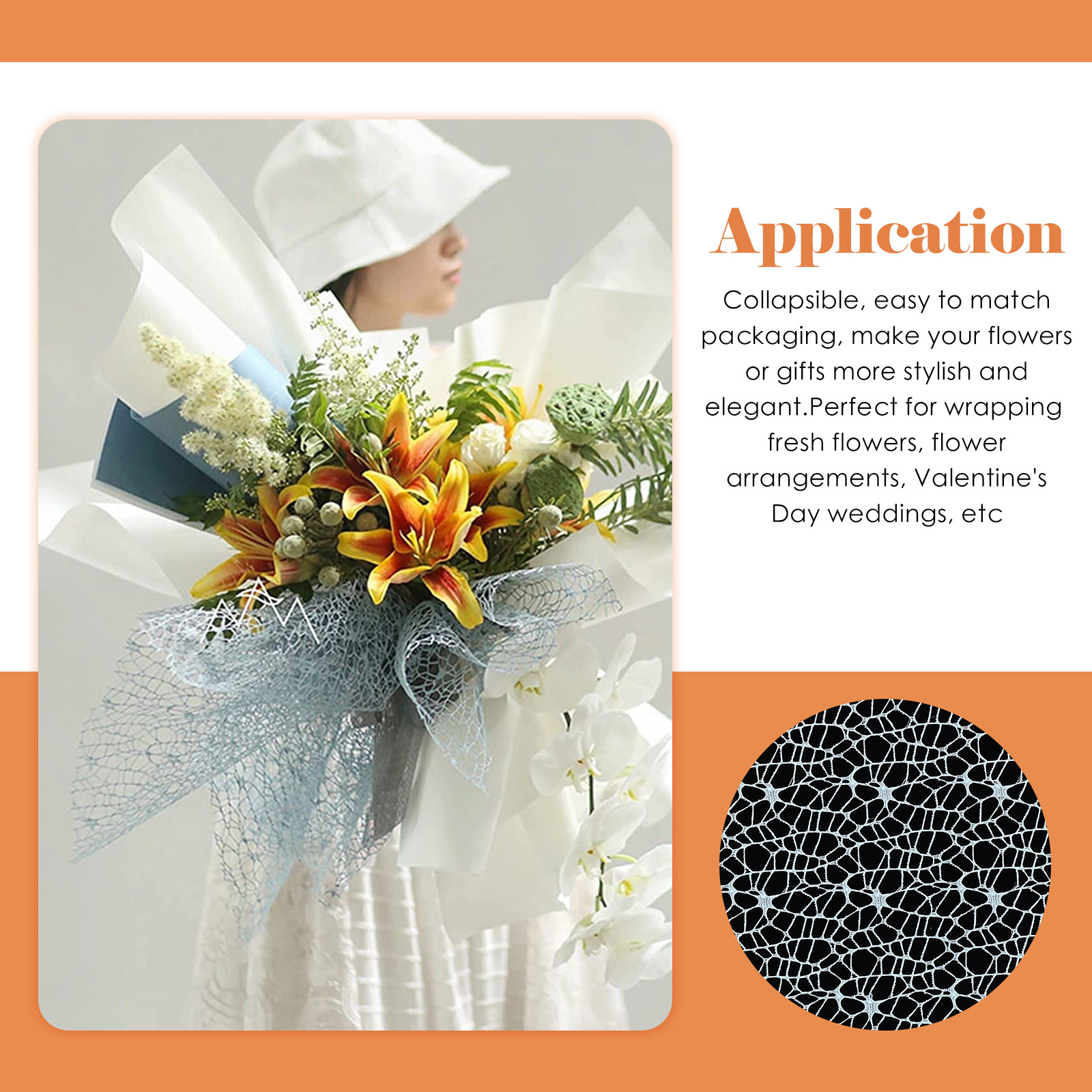 Floral Bouquet Wrapping Mesh R - Florist Flower Supply recension och pris