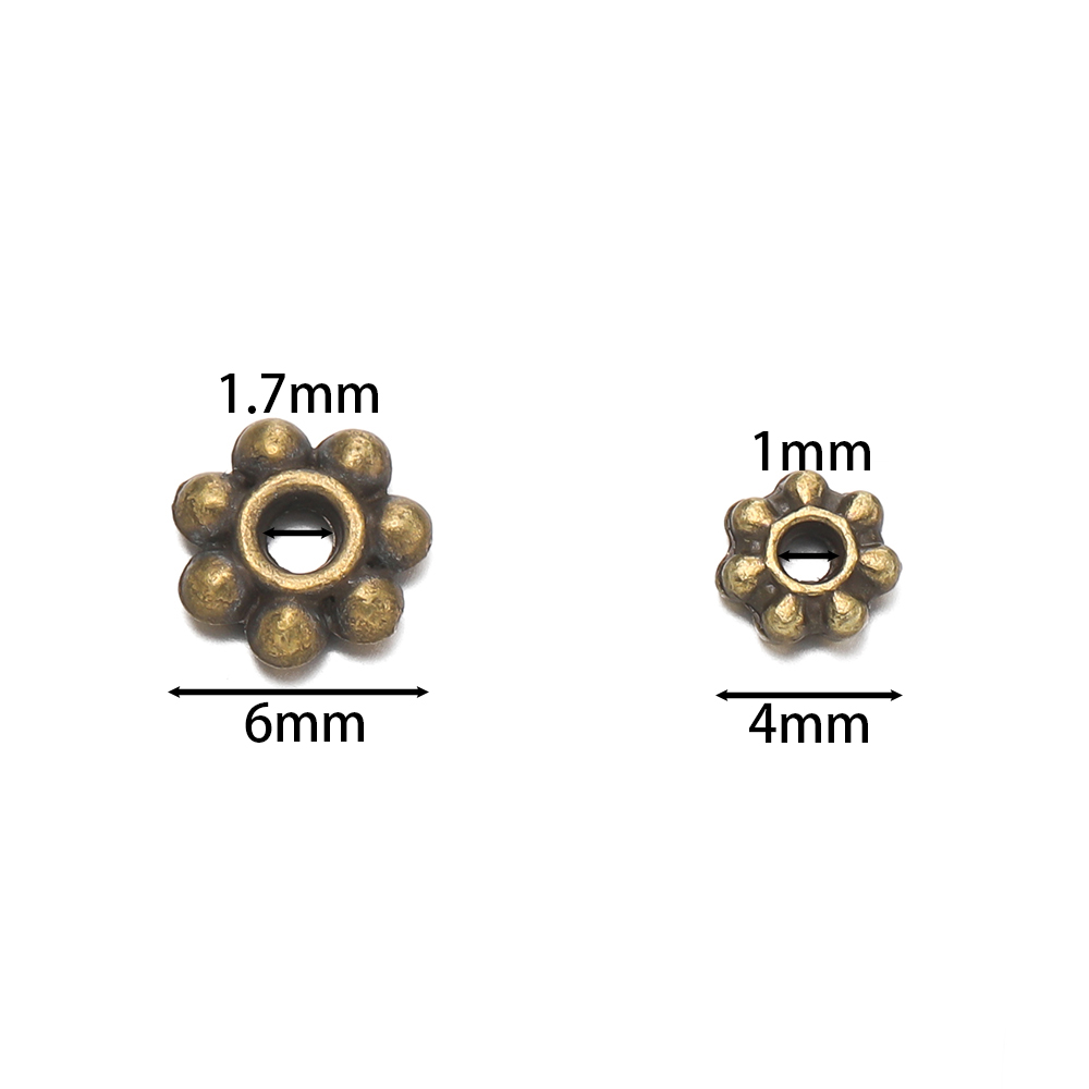 200Pcs 4/6mm Alloy Snowflake B - Supply Florist recension och pris