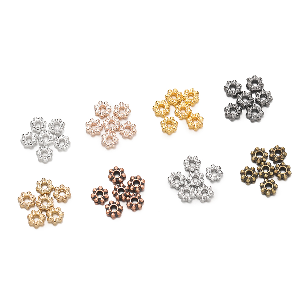 200Pcs 4/6mm Alloy Snowflake B - Supply Florist recension och pris