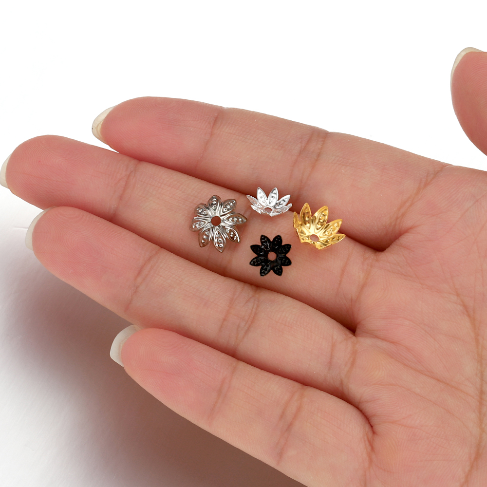 200pcs 8-10mm Gold Flower Bead - Supply Florist recension och pris
