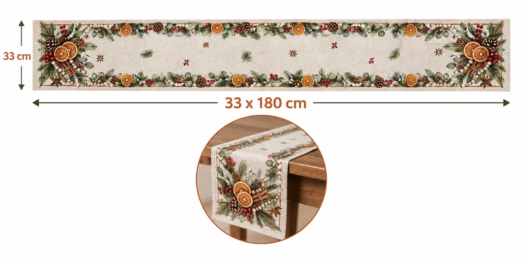 Christmas Dried Orange Table R - Eucalyptus Preserved recension och pris